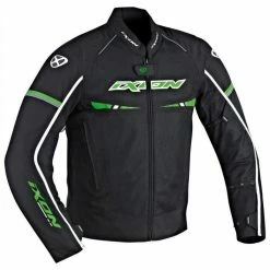 IXON PITRACE MENS BLK/WHT/GRN - Motorcycle Jacket - Ixon