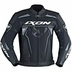Ixon Frantic Leather Jacket (Black/White)