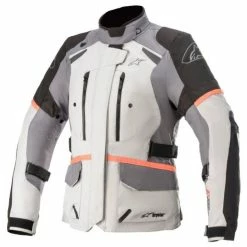 Alpinestars Stella Andes V3 Drystar Ladies Jacket - Ice Gray/Drk Gray/Coral