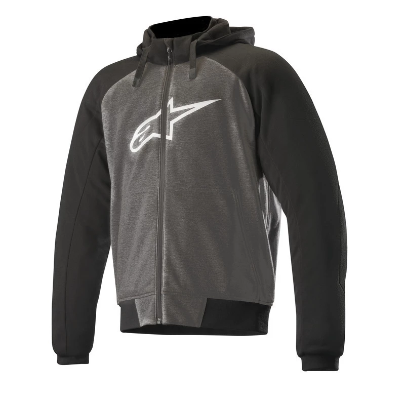Alpinestars Chrome Sport Road Hoodie - Anthracite/Black/White 1 Alpinestars Chrome Sport Road Hoodie - Anthracite/Black/White